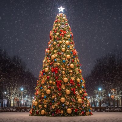 božićno drvce u parku (1)