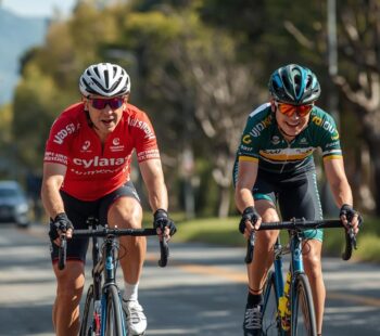 biciklistička utrka, par biciklista kako voze jedan za drugim, raznih uzrasta biciklistička utrka, par biciklista kako voze jedan za drugim, raznih uzrasta